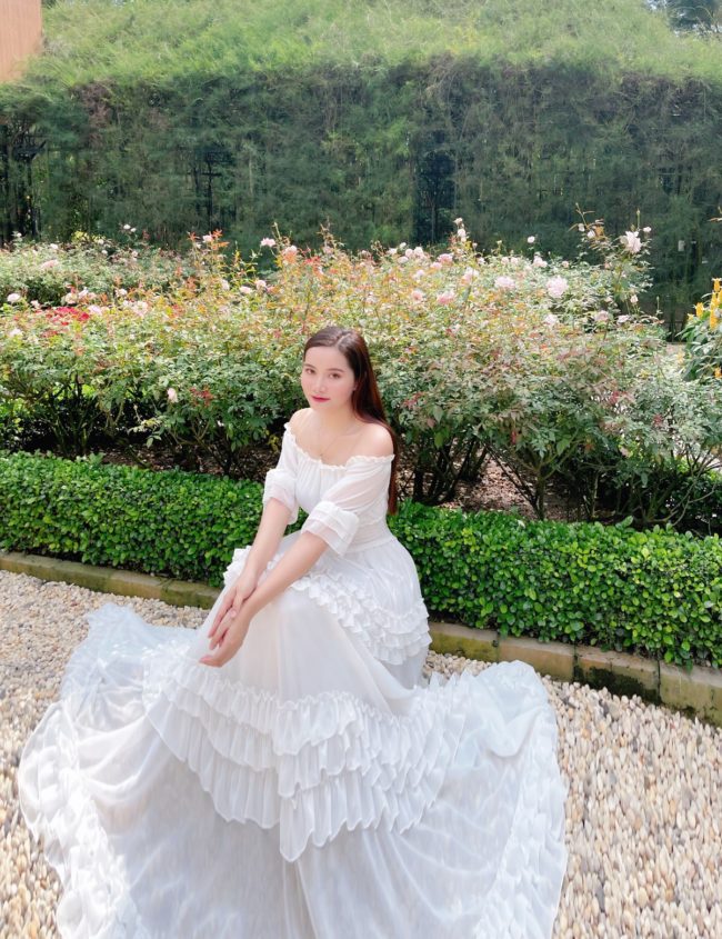 Đầm maxi, váy trắng nữ dài tay dự tiệc,kiểu trễ vai Hàn Quốc Xinh ĐẸP HD1  <53k - Đầm, váy nữ | ThờiTrangNữ.vn