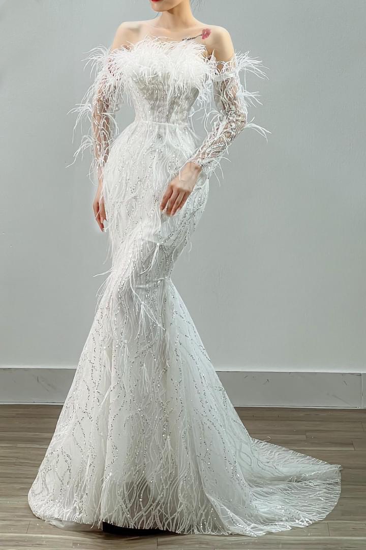 Váy cưới đuôi cá QNC02 | Quyên Nguyễn Bridal