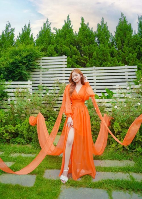 Đầm Maxi Lụa Tà Dài Xẻ Nhẹ Nhàng Thanh Thoát