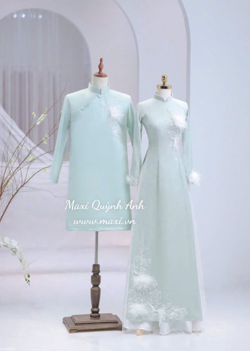 Cặp Áo Dài Cưới Lam Ngọc Thúy