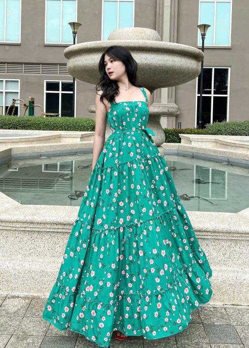 Đầm Maxi 2 Dây Hoa Suông