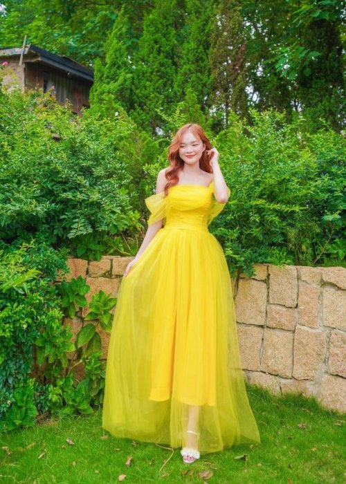 Đầm Maxi Vàng Công Chúa