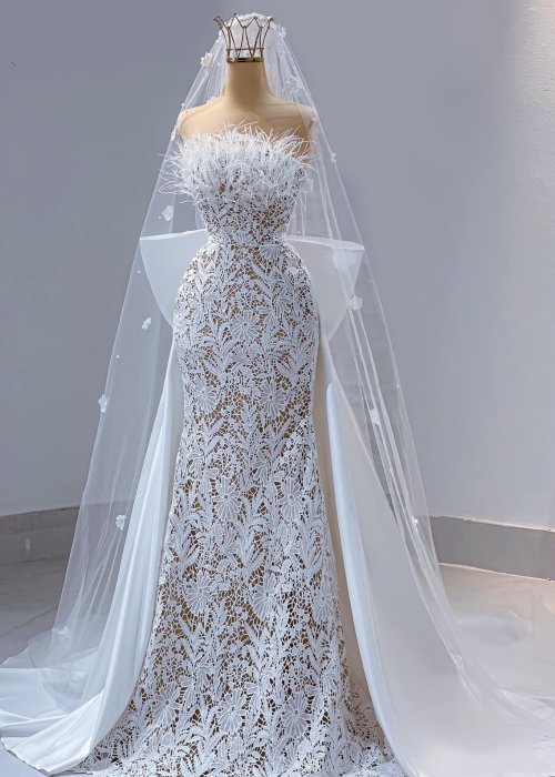 Đầm Cưới Body Ren Hoa