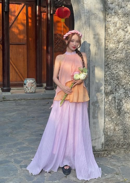 Set Yếm Cổ Cam Cao Cấp