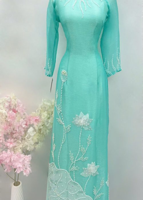 Áo Dài Sui Tơ Xước Cao Cấp