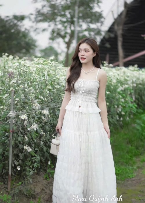 Maxi Thiết Kế Dịu Dàng Mẫu Mới Nhất (Trắng, Hồng, Xanh)