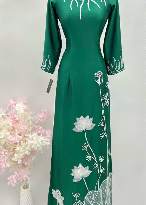 Áo Dài Lam Ngọc Y Sang Trọng