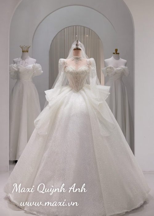 Váy Cưới Kim Sa Thiết Kế Sang Trọng