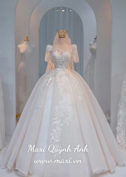 Váy Cưới Phong Cách Công Chúa Sang Trọng