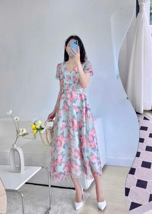 Váy Voan Hoa Dáng Ngắn