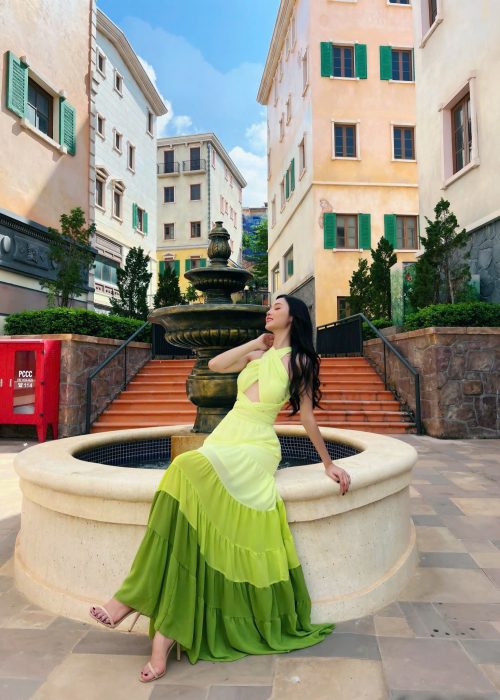 Yếm Phối Màu Xanh Neon