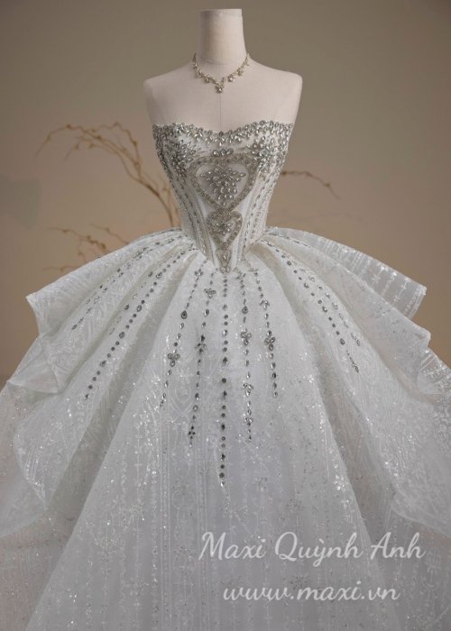 Cúp V Đính Đá Cao Cấp