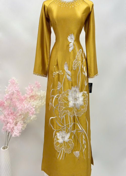 Áo Dài Sui Bảo Ngọc Kim Hạc