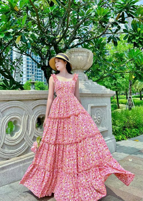 Đầm Maxi 2 Dây Hoa Nhí Nhẹ Nhàng