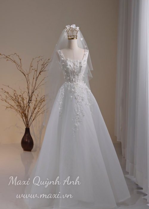 Váy 2 Dây Đính Hoa Nhí