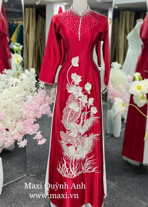 Áo Dài Sui Hương Sen Ngọc Hạc
