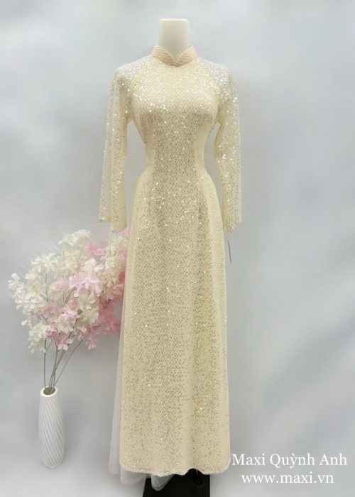 Áo Dài Sui Kim Sa Cao Cấp