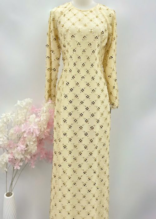 Áo Dài Sui Kết Hoa Sang Trọng