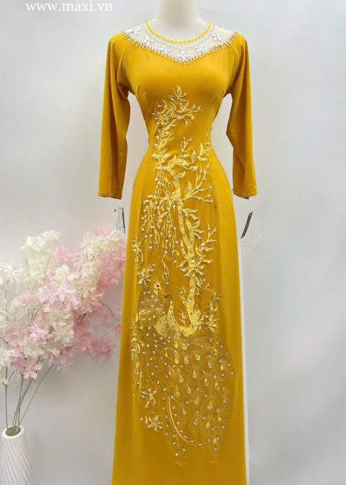 Áo Dài Sui Kim Cát Phượng