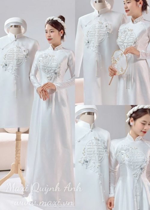 Cặp Áo Dài Cưới Tuyết Hỷ