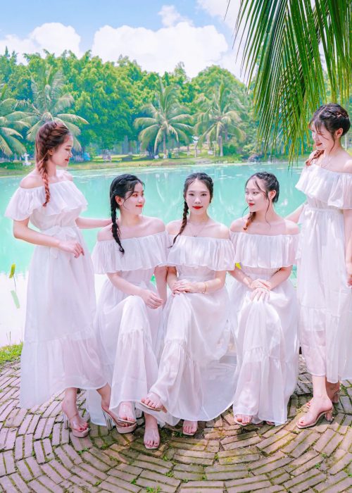 Đầm Maxi Suông Trễ Vai Tầm Ánh (4 màu)