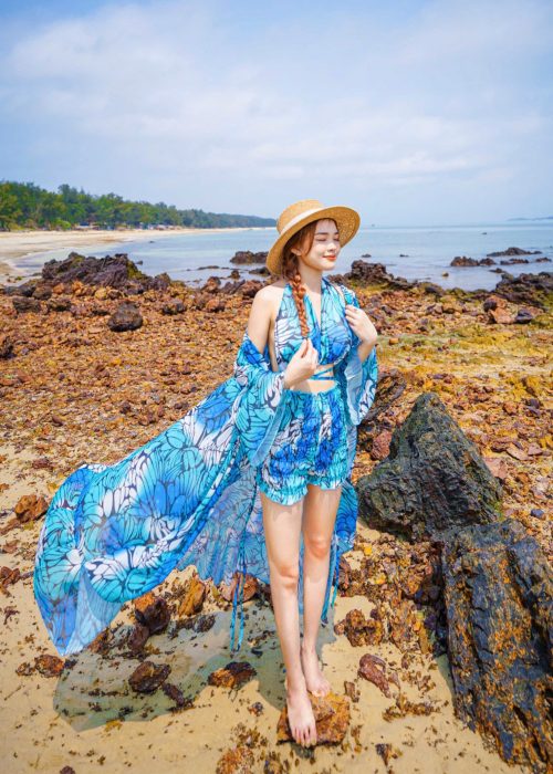 Set Bikini Loang Xanh Táo Bạo