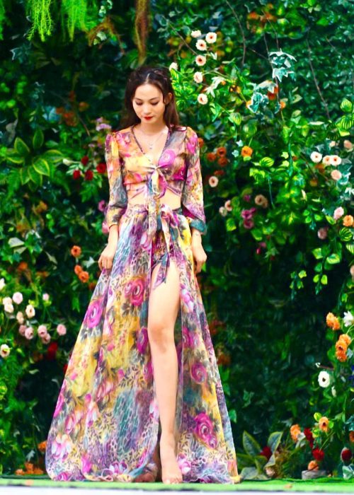 Đầm Bikini Hoa Loang Màu Táo Bạo