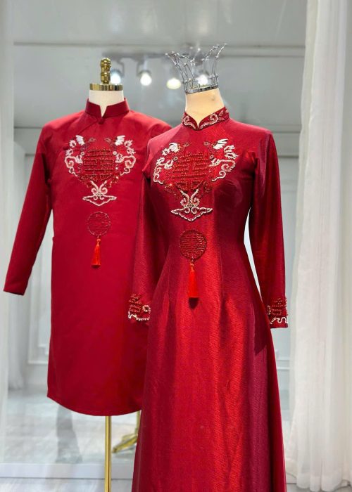 Cặp Áo Dài Cưới  Kim Ương Song Hỷ