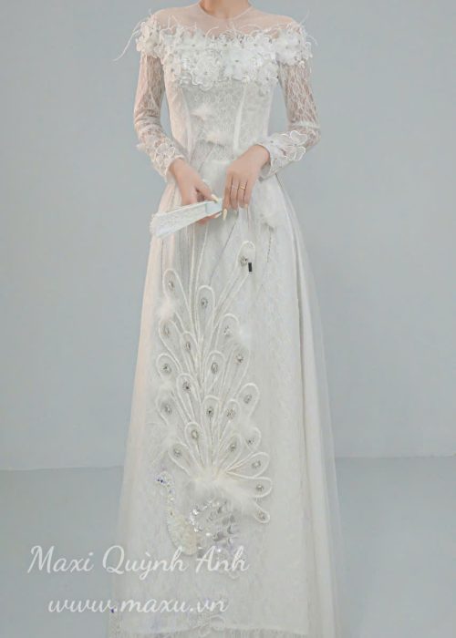 Áo Dài Cưới Công Tước Bách Hoa