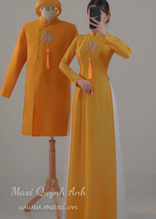 Cặp Áo Dài Cưới Kim Hỷ