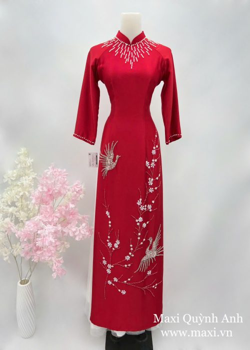 Áo Dài Sui Linh Đan Đỏ