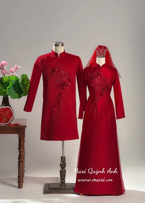 Cặp Áo Dài Cưới Hỷ Nguyệt Quang