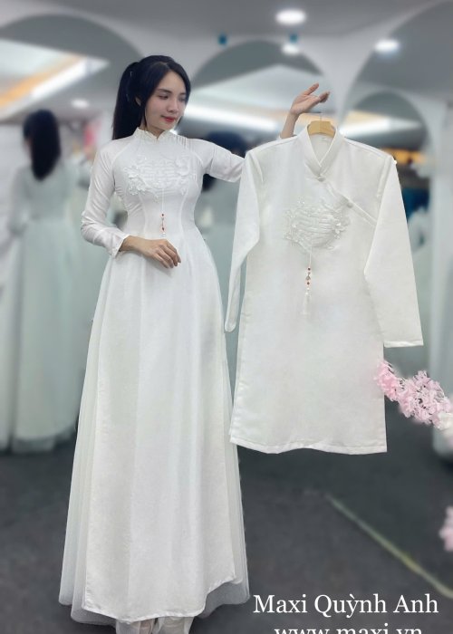 Cặp Áo Dài Cưới Bạch Ngọc Hỷ