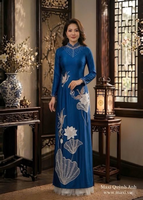 Áo Dài Sui Ngọc Bích Sen