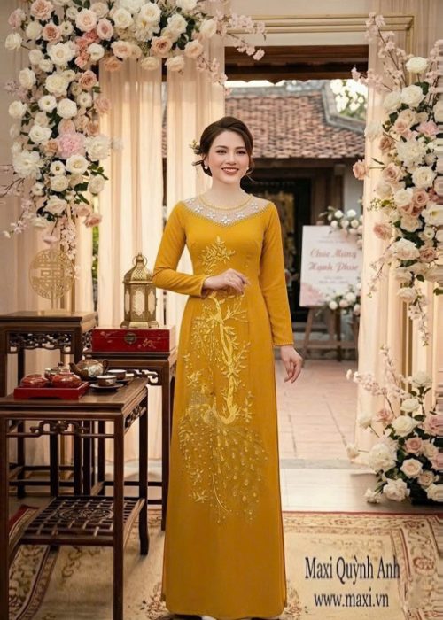 Áo Dài Sui Kim Cát Phượng