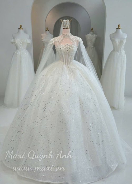 Váy Cưới Kim Sa Thiết Kế Cao Cấp