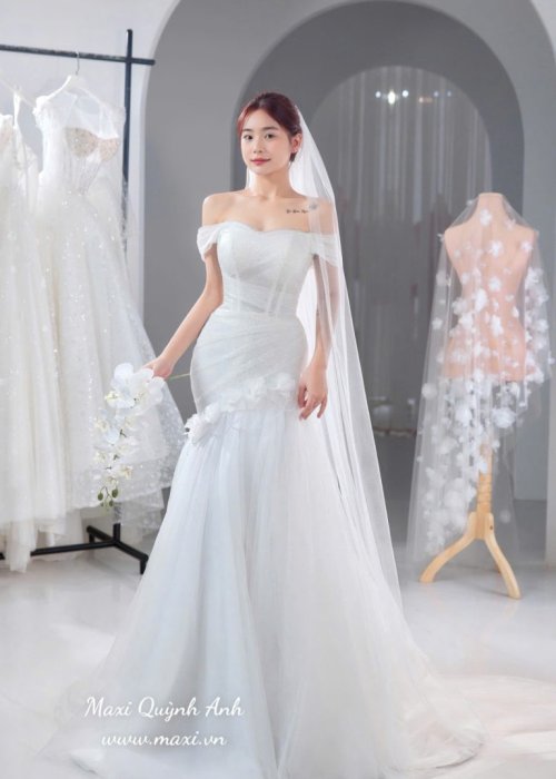 Váy Body Voan Hoa 3D Kết Ngọc Sang Trọng