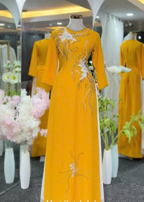 Áo Dài Hoàng Kim Phú Quý Cao Cấp