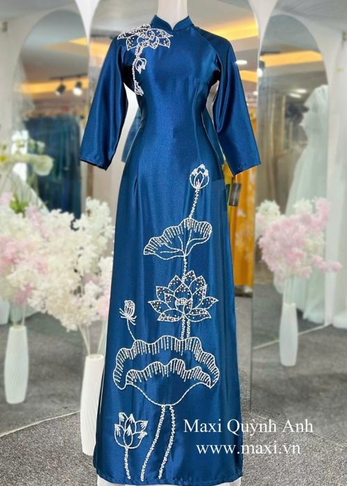 Áo Dài Bích Thủy Liên Hoa Cao Cấp