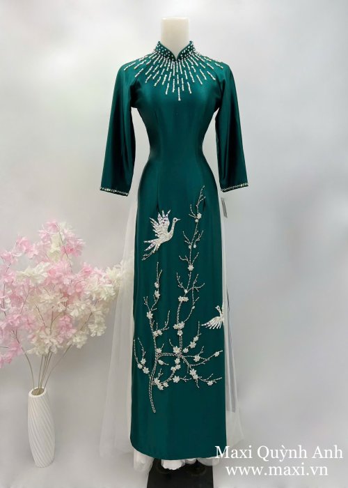 Áo Dài Sui Ruby Kết Phụng