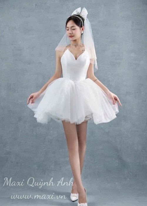 Váy Cưới Cúp Ngực Sang Trọng