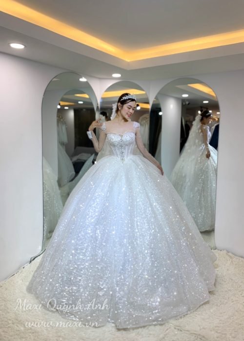 Váy Cưới Kim Sa Công Chúa Cao Cấp