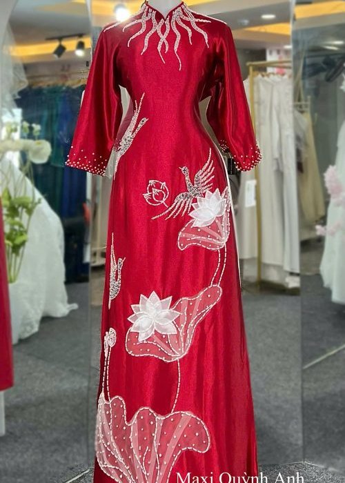 Áo Dài Hồng Y Phượng Hoàng – BN01