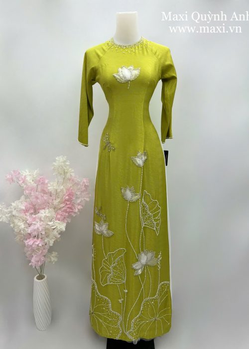 Áo Dài Lục Diệp Kim Liên Cao Cấp