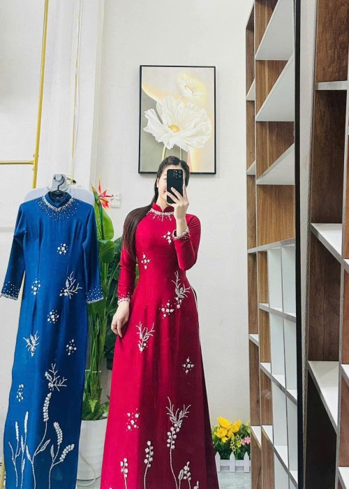 Áo Dài Hồng Vũ Thiên Ân Sang Trọng