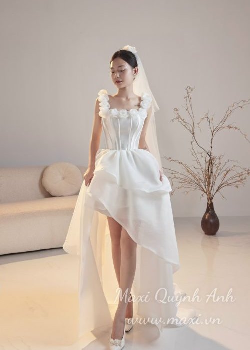 Váy Cưới Hoa Tuyết Thanh Lịch