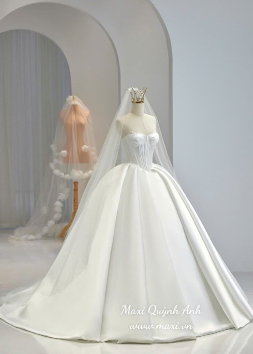 Váy Cưới Bạch Kim Tinh Khôi
