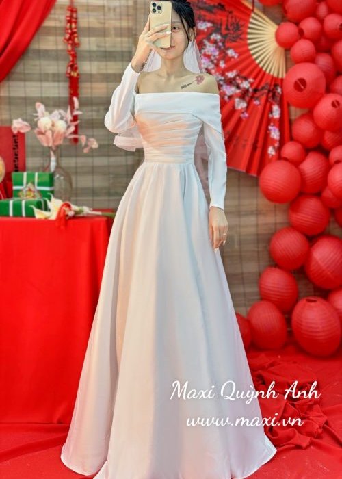 Váy Cưới Thiết Kế Tay Dài Cao Cấp