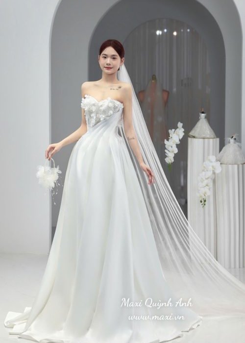 Váy Cưới Cup Hoa Ngực