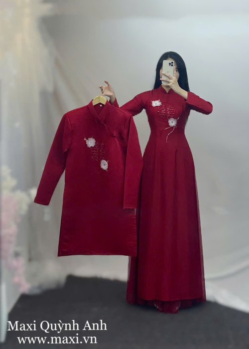 Cặp Áo Dài Cưới Kim Ngân Cao Cấp